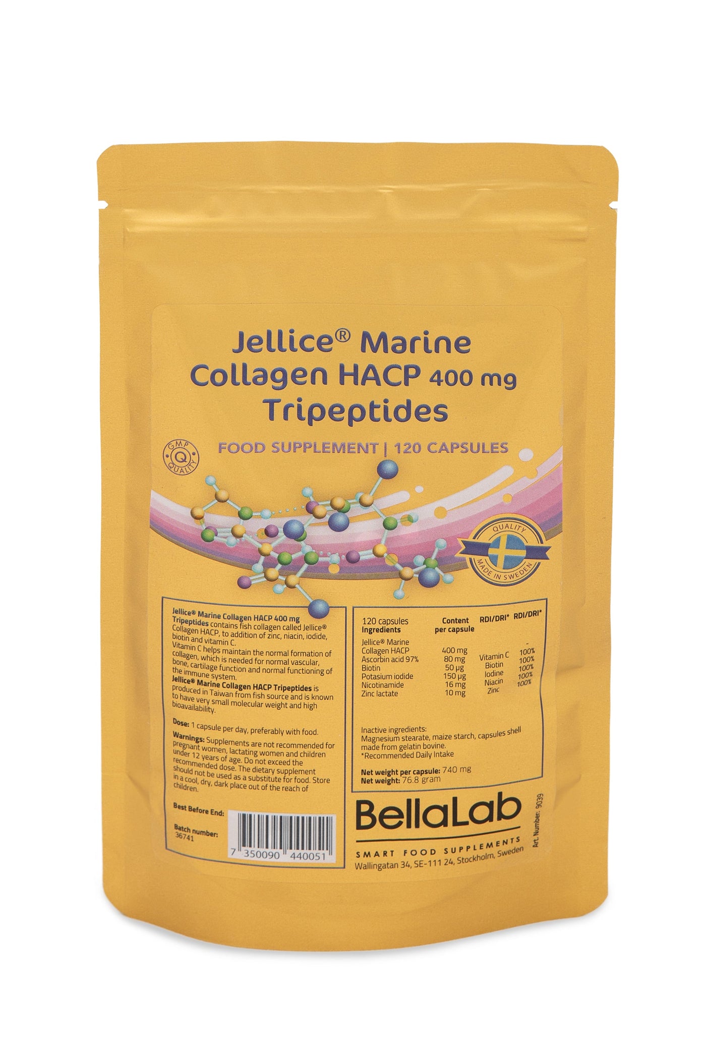 Jellice Marine Collagen HACP |  Kollageeni Toidulisand | BellaLab EE